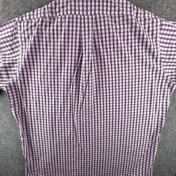 Brooks Brothers Traditional Cotton 15.5 33 Check Purple Non-Iron Shirt Button Up - Picture 15 of 16